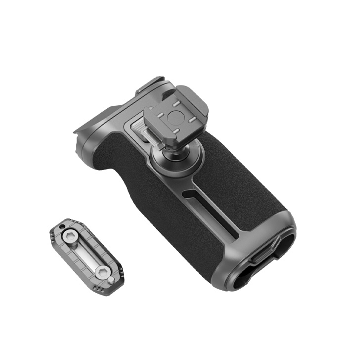 SMALLRIG HawkLock H21 Roterende Side Handle met Quick Release NATO Rail, 360° Draaibare NATO Zijhandgreep voor DLSR Camera Cage Kit, Links of Rechts Verstelbaar - 4485