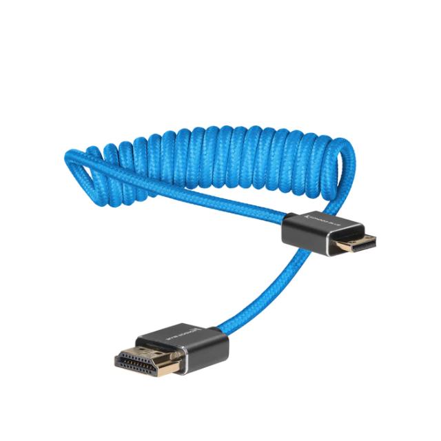 KONDOR BLUE COILED MINI HDMI TO FULL HDMI 12-24