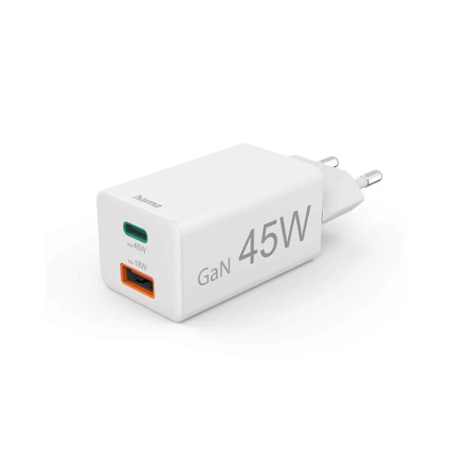 HAMA CHARGER 1X USB-C 1X USB-A 45W