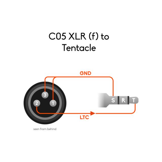 Tentacle XLR Female to Tentacle - Timecode Cable