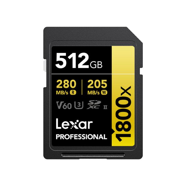 LEXAR SD 512GB U3 V60 UHS-II R280/W205