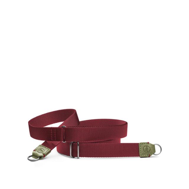 LEICA STRAP D-LUX 8 LEATHER OLIVE - BURGUNDY