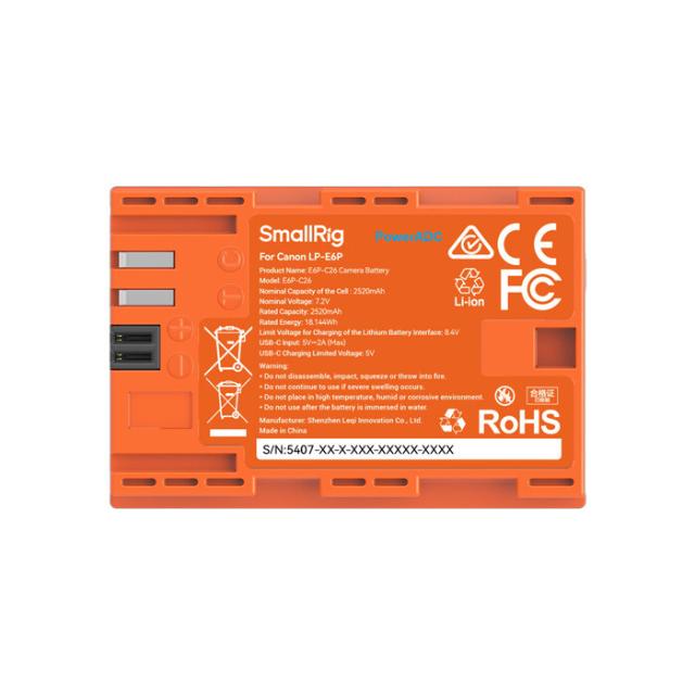 SmallRig 5407 Camera Battery for Canon LP-E6P