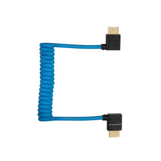 KONDOR BLUE COILED RIGHT ANGLE FULL HDMI 30-60 CM