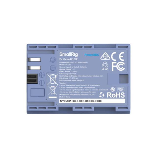SmallRig 5406 Camera Battery for Canon LP-E6P
