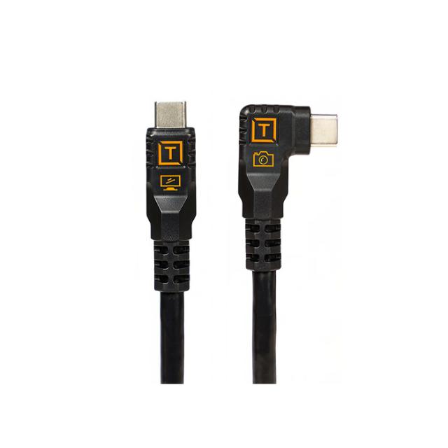 TETHERPRO USB-C TO USB-C 9,4M RIGHT ANGLE BLACK