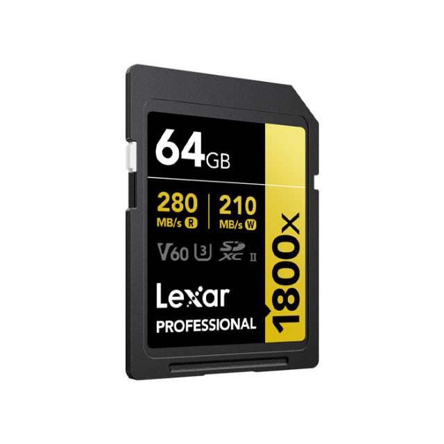LEXAR SD 64GB U3 V60 UHS-II R280/W210