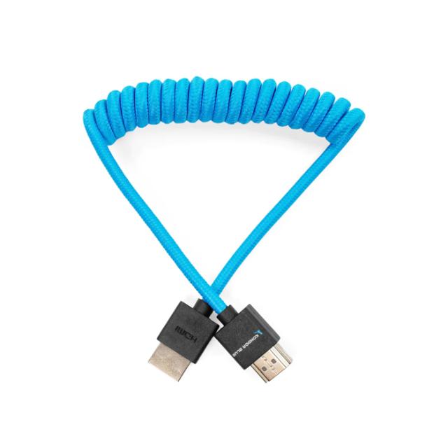 KONDOR BLUE COILED FULL HDMI CABLE 30-60CM