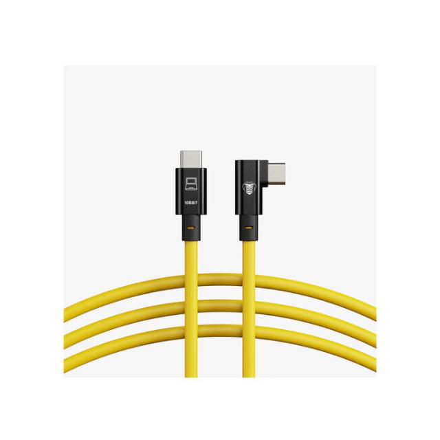 COBRAUNION USB-C TO USB-C 90° 10M, 10G YELLOW