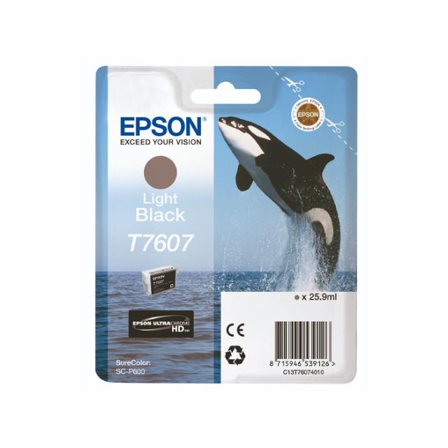 EPSON* T7607 LIGHT BLACK F/ SC-P600 - 25,9ML