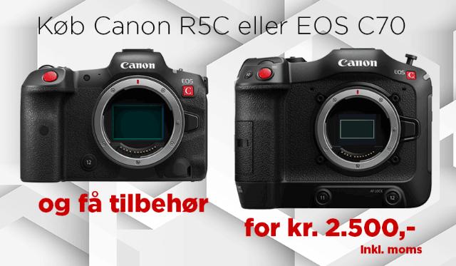 Canon EOS R5C og C70 bonuskampagne