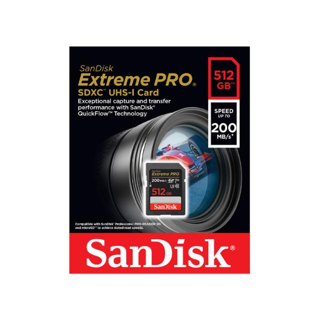SANDISK SD 512 GB EXTREME PRO 200MB/S V30