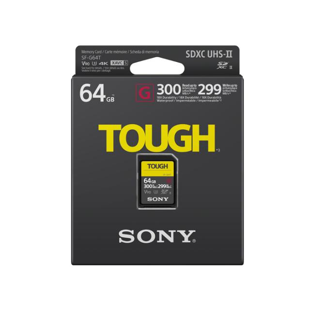 SONY SD TOUGH 64GB SF-G 300/299MB/S SDX UHS-II