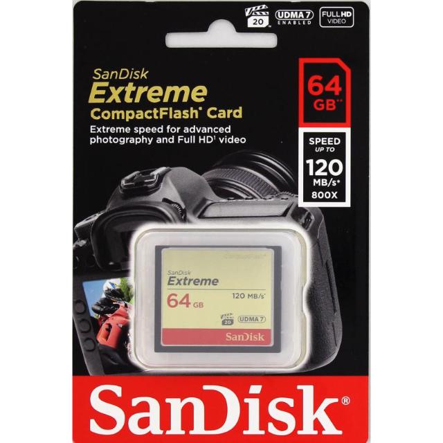 SANDISK CF 64 GB EXTREME 120MB/S
