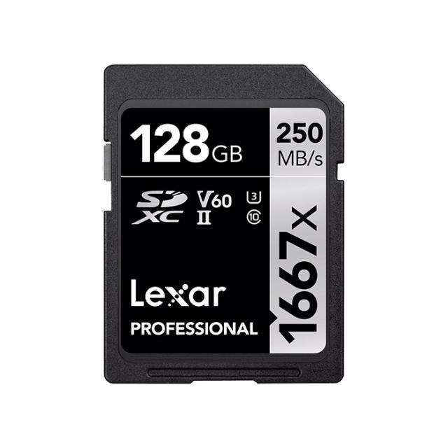 LEXAR SD 128GB R250/W120 1667X UHS-II U3(V60) CARD