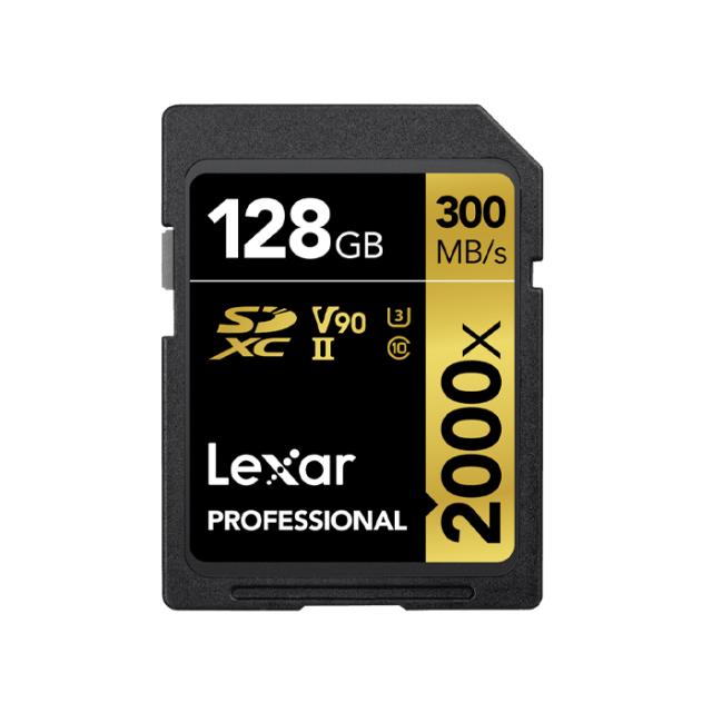 LEXAR SD 128GB U3 V90 UHS-II R300/W260