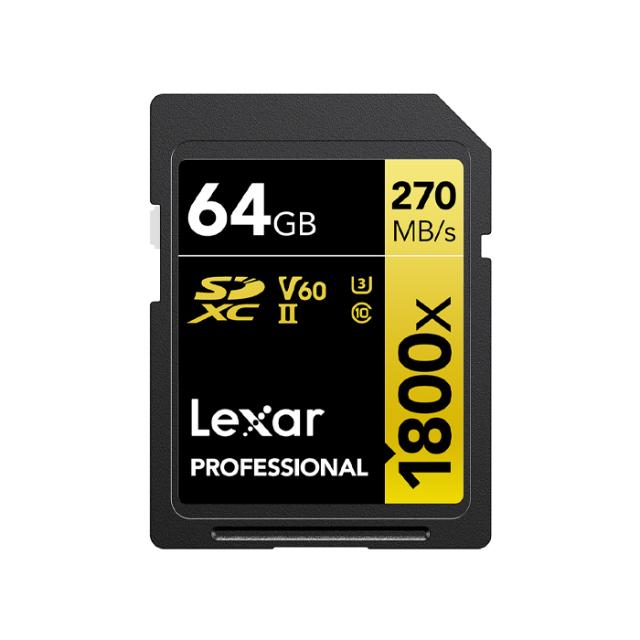LEXAR SD 64GB U3 V60 UHS-II R270/W180