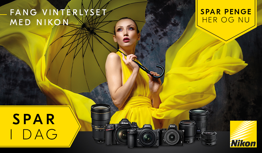 Nikon SPAR PENGE HER OG NU kampagne