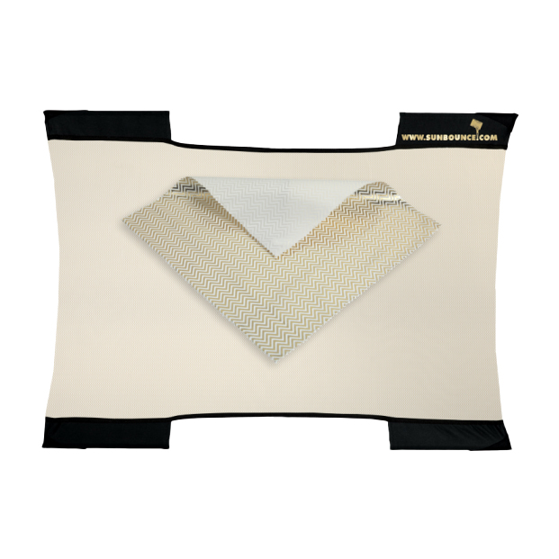 SUNBOUNCE MICRO GOLD-WHITE/WHI SCREEN  60X90 CM.