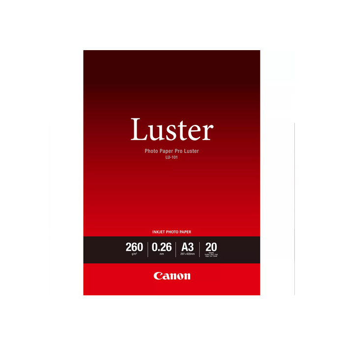 CANON LU-101 LUSTER PHOTO PAPER 260G A3 20STK.